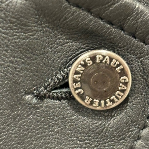 Jean Paul Gaultier black lather jacket size 44 - Picture 3 of 11